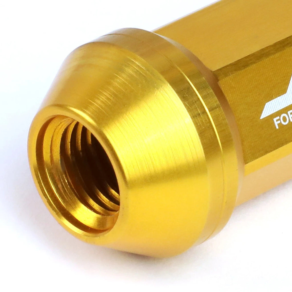 20Pcs Close-End Lug Nut Kit M12x1.5 for J2 (7075 Aluminum, Gold)