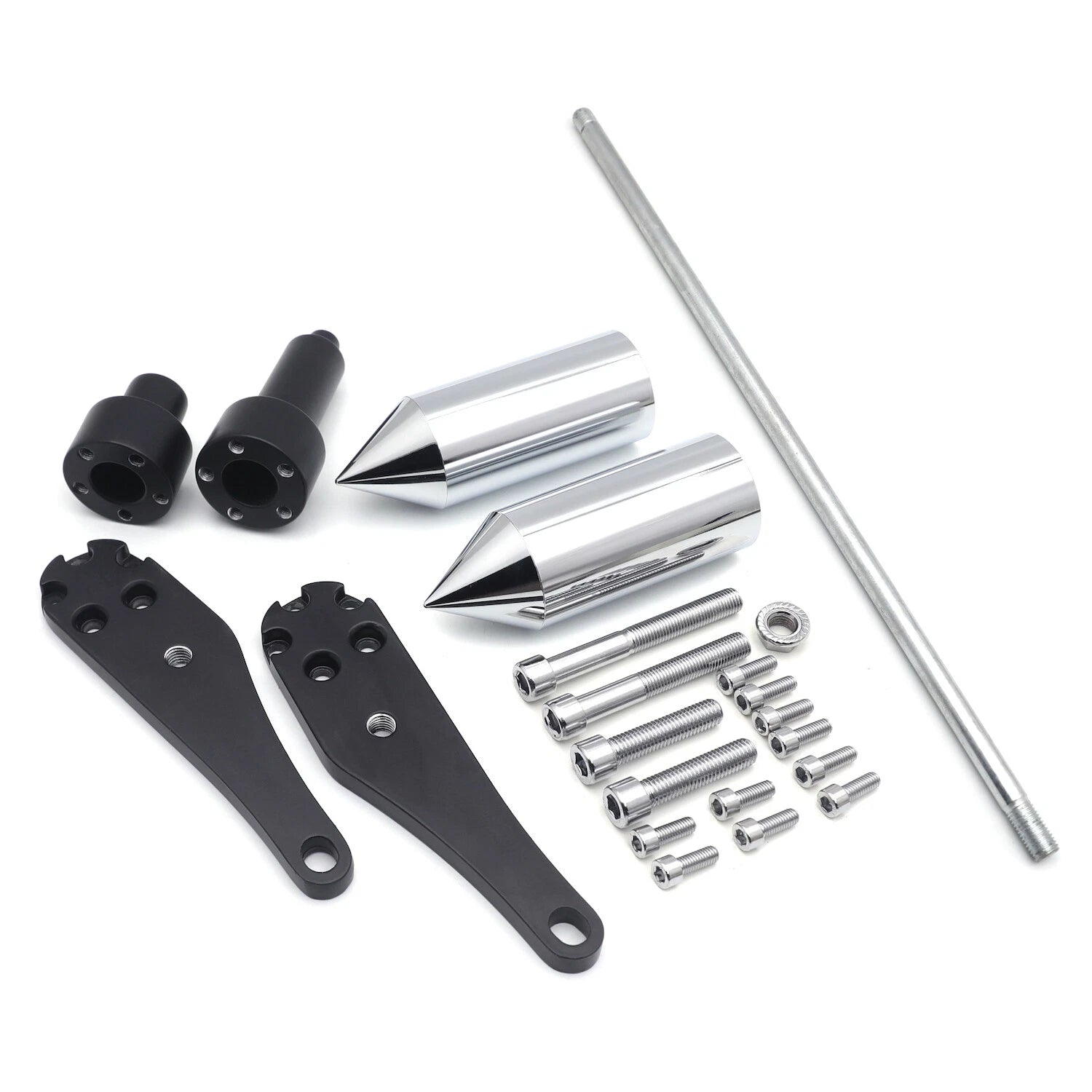 Chrome Spike Frame Slider Protector for Kawasaki ZX 10R (2006–2007)