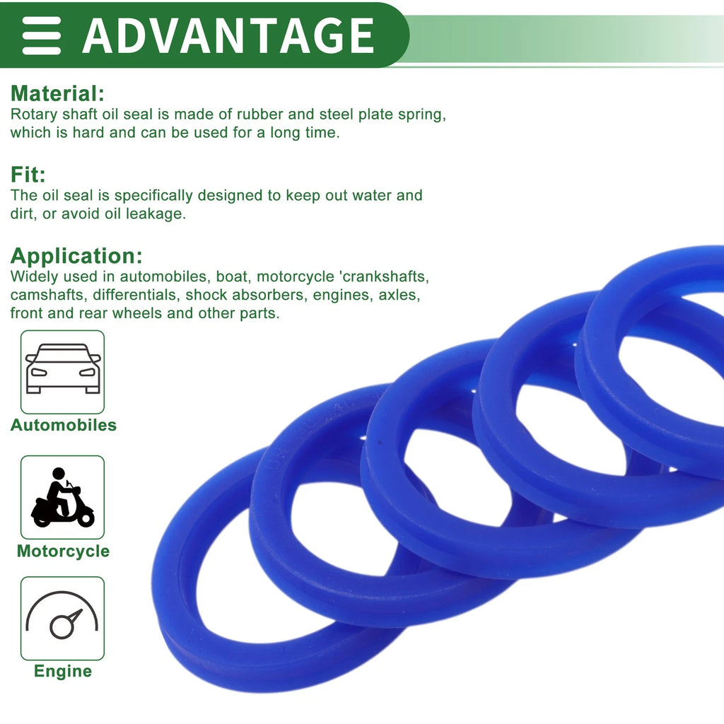 Set of 5 Oil Seal Rotary Shaft Seals 36x46x6mm High Pressure for Various Models