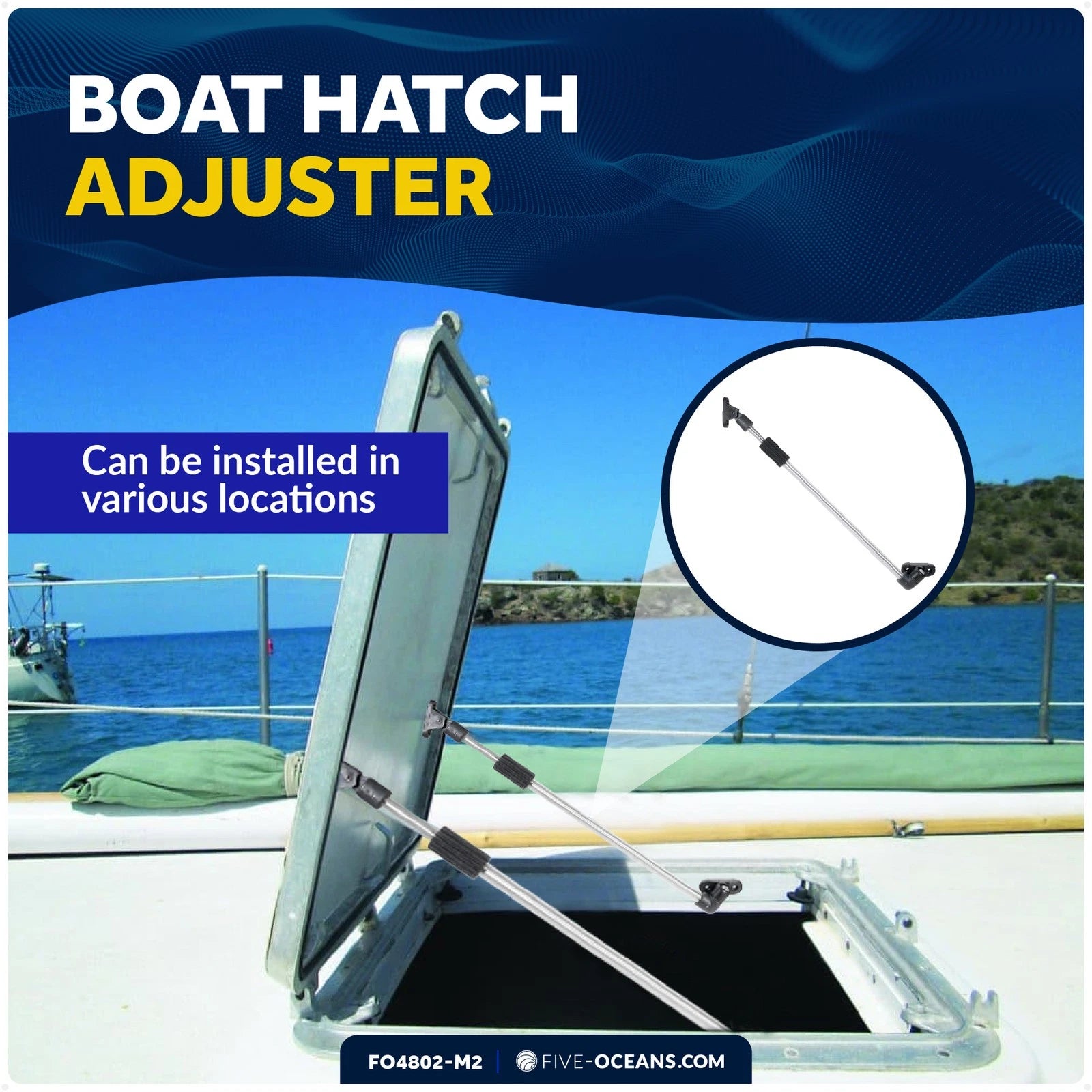 2-Pack Hatch Lid Support for Boats (10-1/4" to 16-15/16")