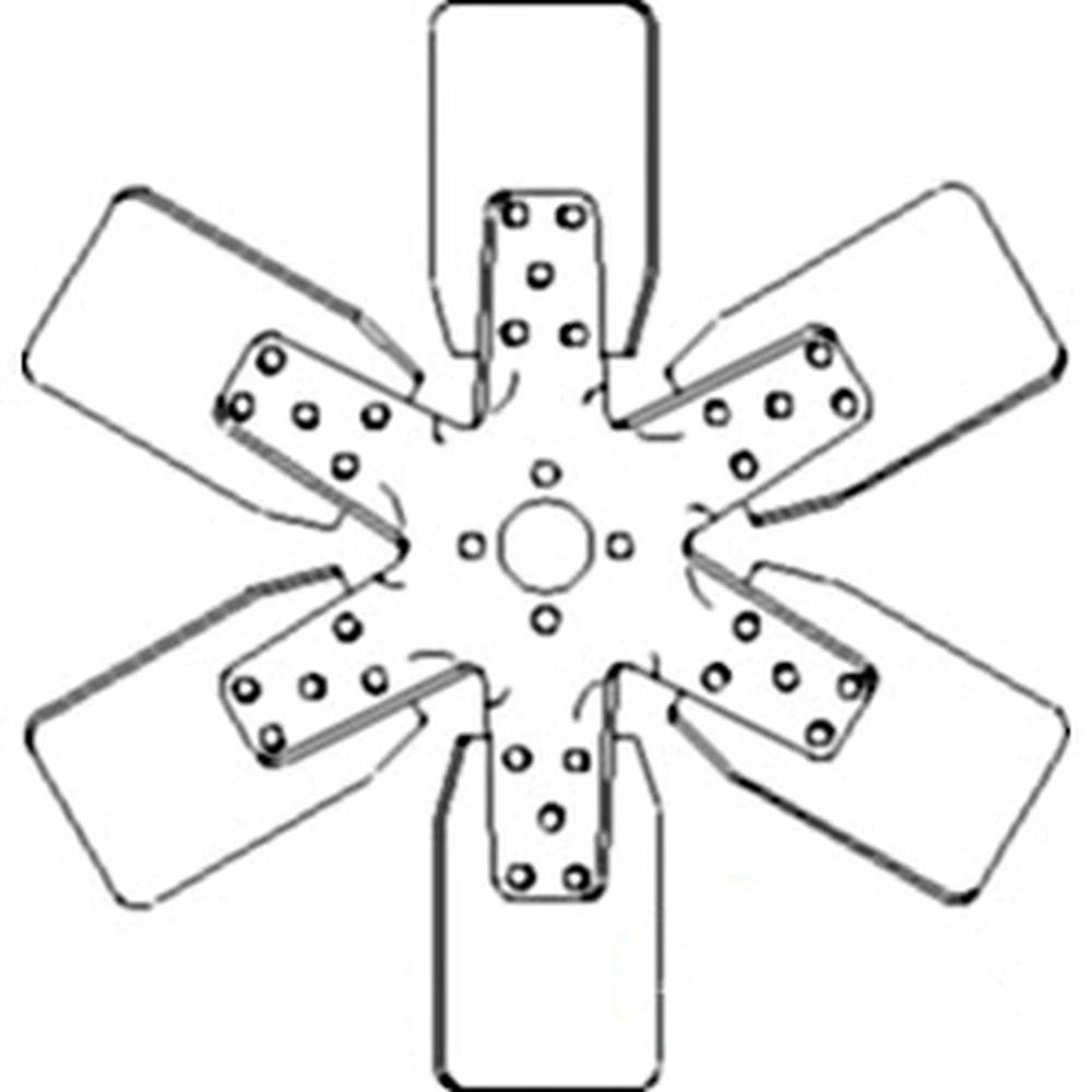 6 Blade Fan for 3065 375 383 390 390T 393 398 399 6140 699 (Fits 2485C816, 31258006)