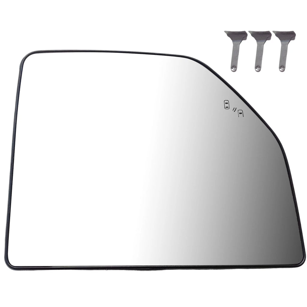 Heated Passenger Side Mirror Glass Assembly FL3Z17K707D for Ford F-250 F-350 (2017–2023)
