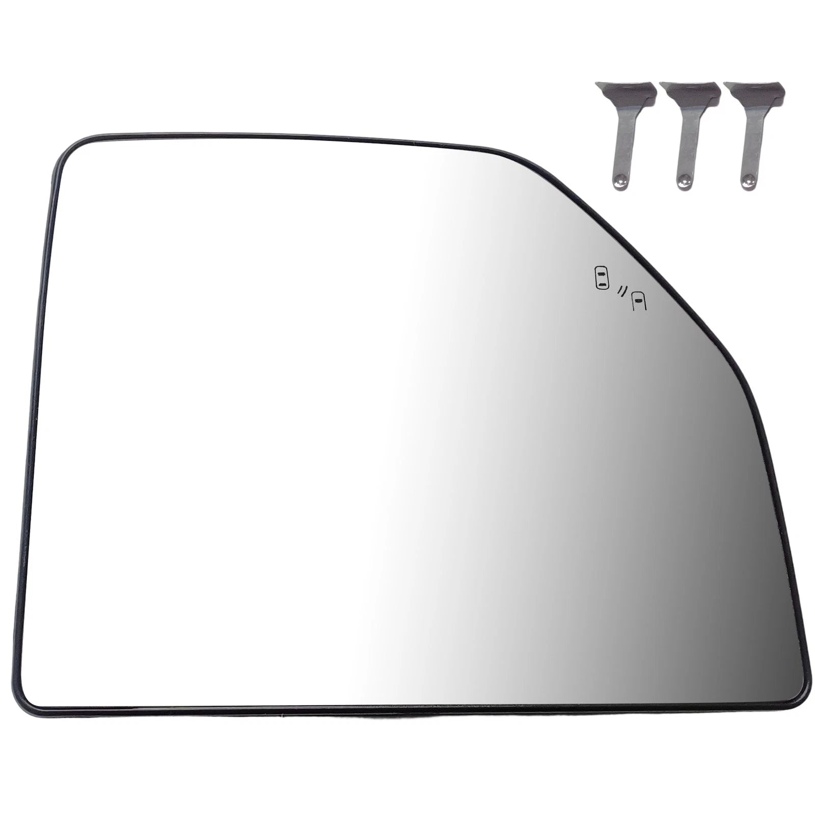 Heated Passenger Side Mirror Glass Assembly FL3Z17K707D for Ford F-250 F-350 (2017–2023)