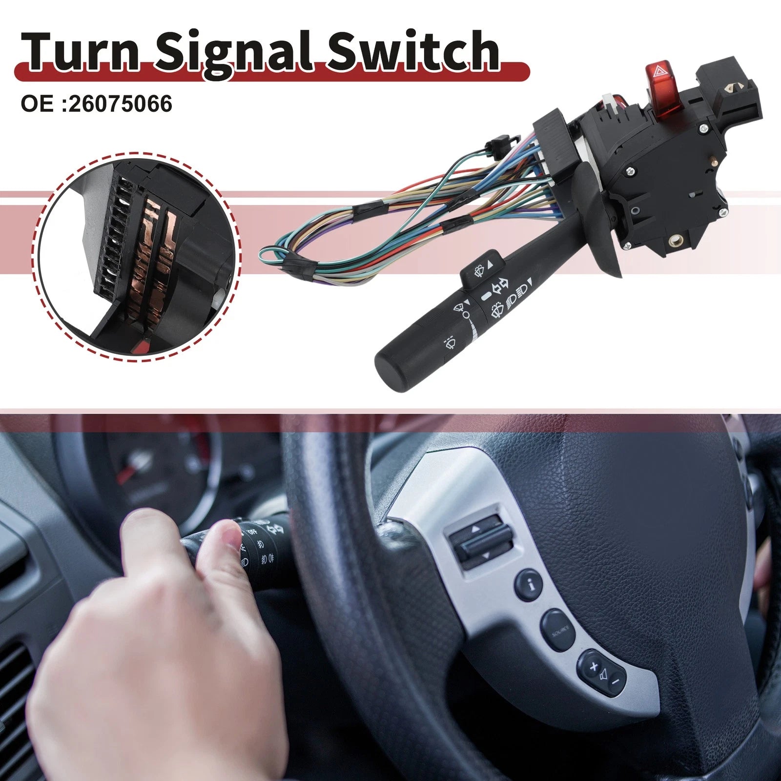 Turn Signal Switch Lever No. 26075066 for Chevrolet Express 1500 (2003–2023)