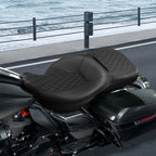 Black Driver Passenger Seat for Harley Electra Street Road Glide (2009–2023)
