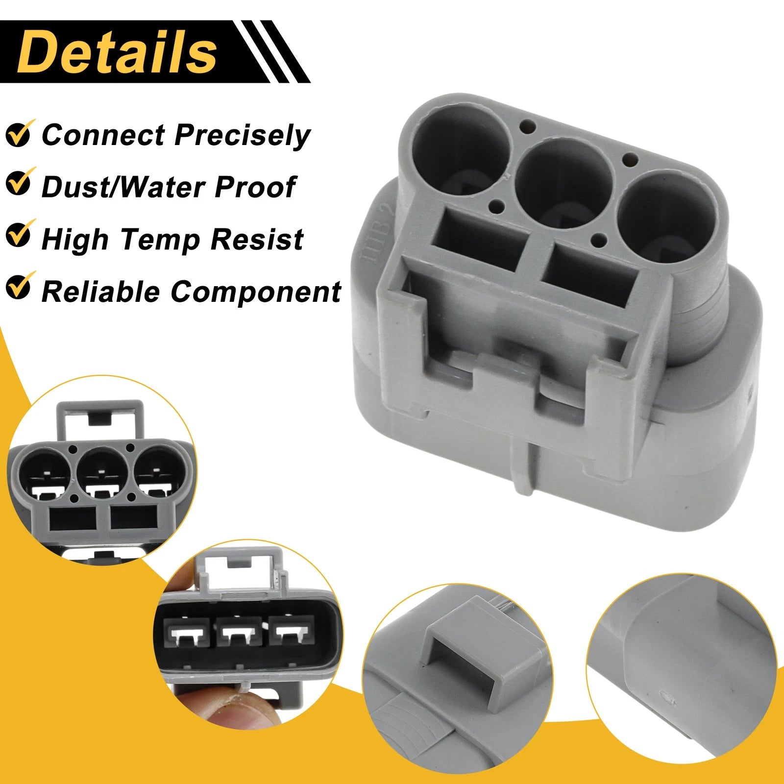 3 Pin Electric Fan Control Connector Plug for Toyota 