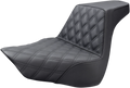 SADDLEMEN Step-Up Seat for FL/FX (2018–2024) - Black, Lattice Stitch 818-27-172