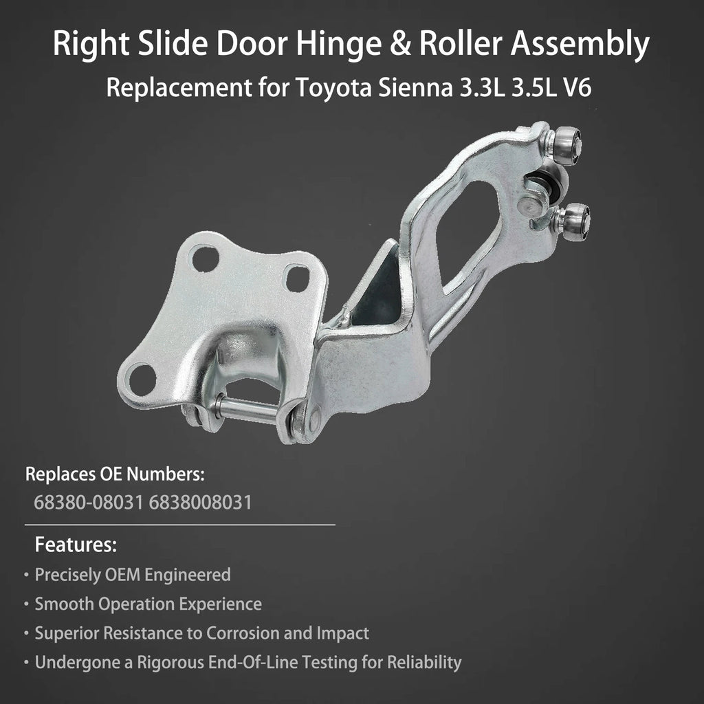 Right Center Sliding Door Hinge & Roller for Toyota Sienna (2004-2010)