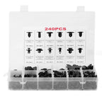 240 Pcs Plastic Push Pin Rivet Fasteners Clips for Car Auto Body