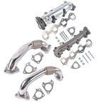 2Pcs Upgraded Manifolds with Up Pipes for GM 6.6L Duramax (2001–2016)