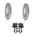 Hella Rear Solid Rotor & Bosch QuietCast Ceramic Disc Brake Pad Kit for A6 Quattro