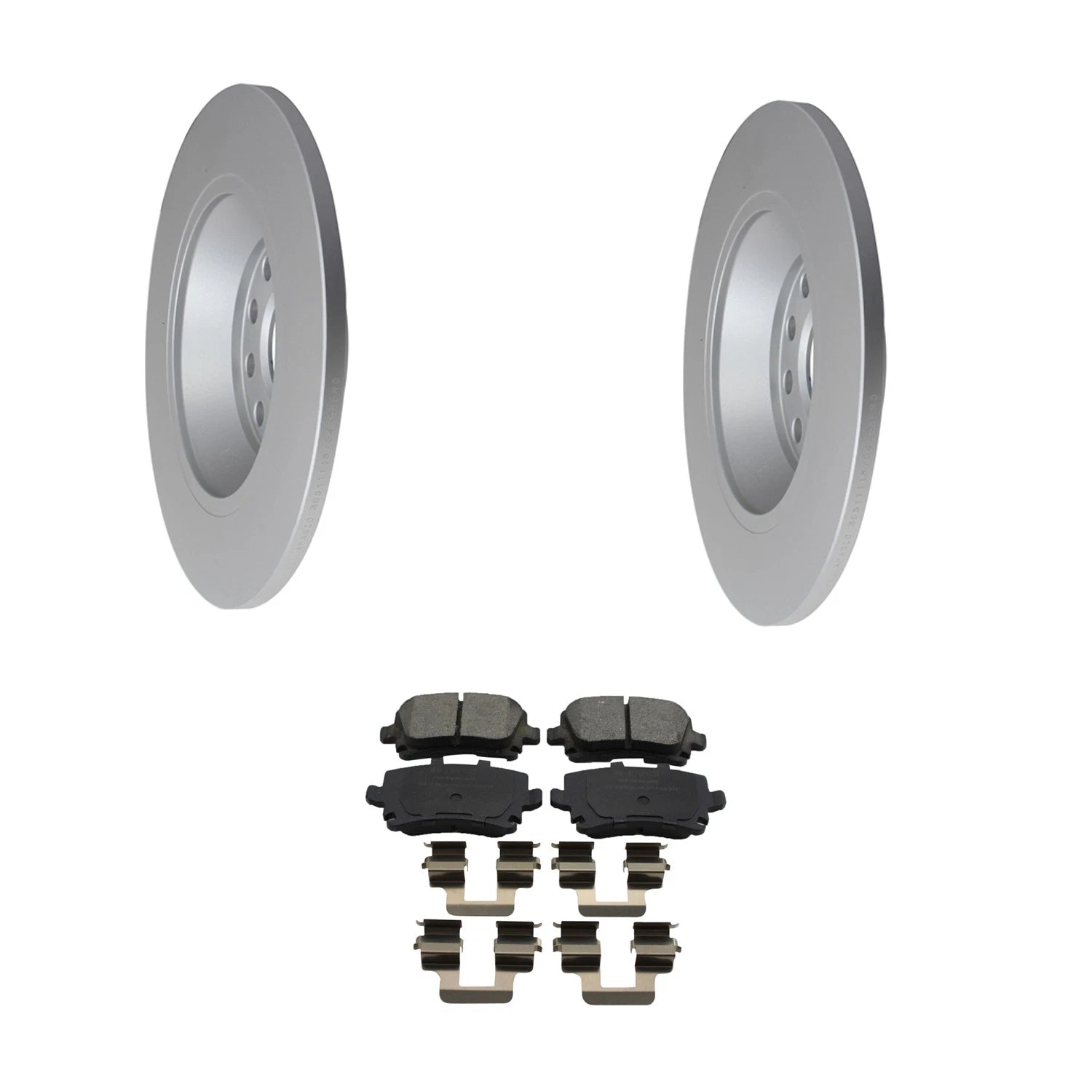 Hella Rear Solid Rotor & Bosch QuietCast Ceramic Disc Brake Pad Kit for A6 Quattro