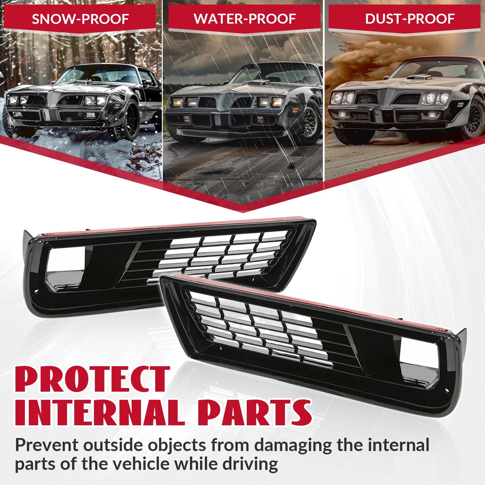 Front Bumper Grill Set for Pontiac Firebird Trans Am (1979–1981)