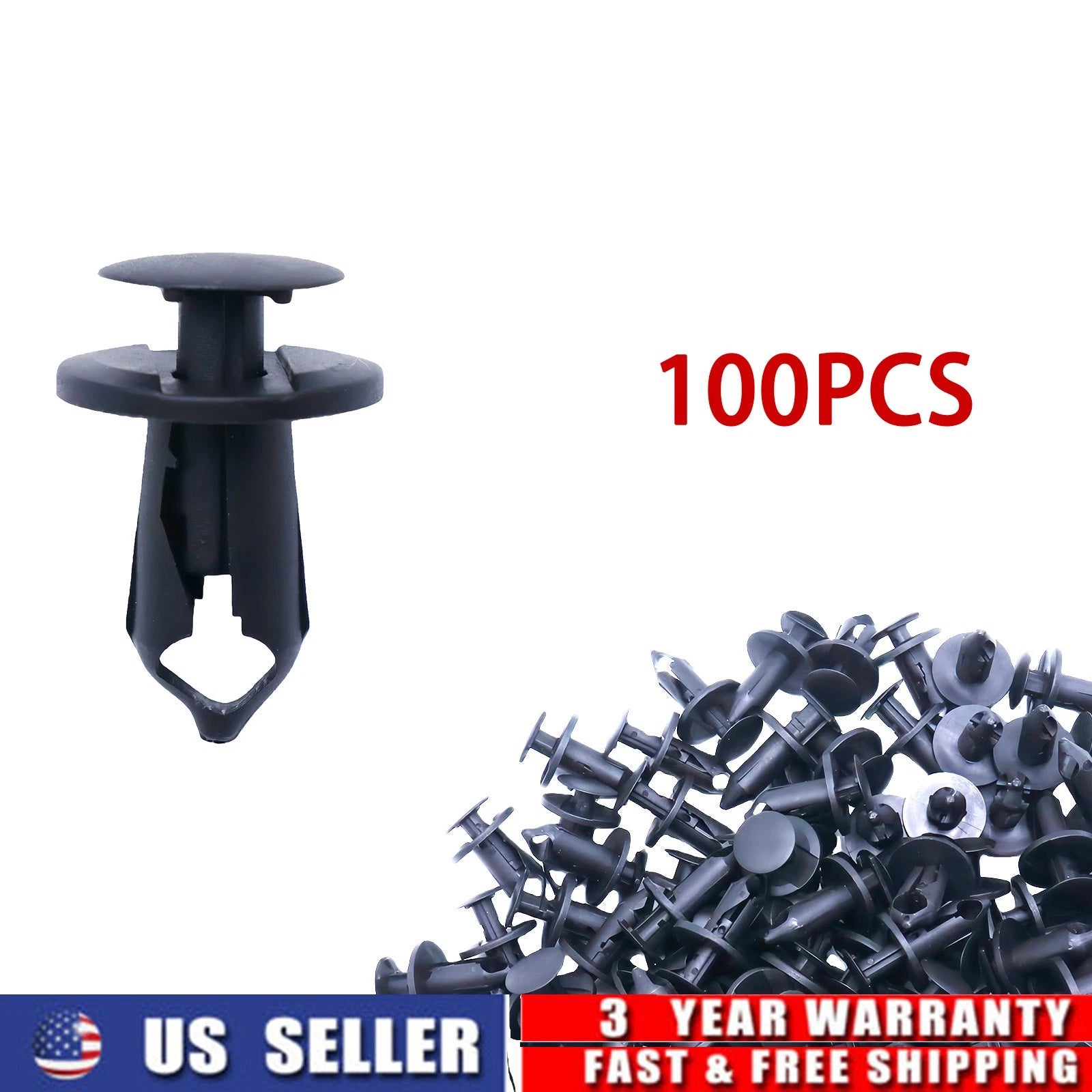 100x Bumper Clips Retainer for Auto Car (8mm)