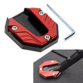 Kickstand Extender Foot Stand Pad for Motorcycle Bikes - Red