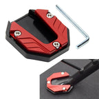 Kickstand Extender Foot Stand Pad for Motorcycle Bikes - Red