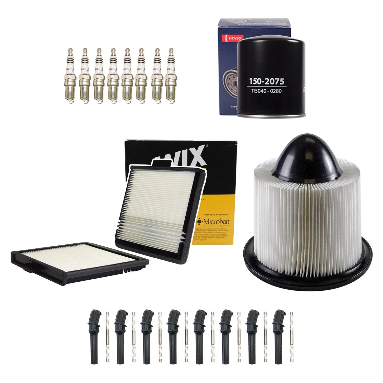 Tune Up Kit with NGK 8 Spark Plugs & Boots for Ford F-150 F-250 (2004–2008)