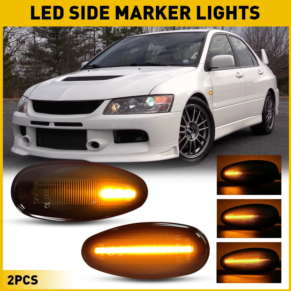 Clear LED Fender Side Marker Light for Mitsubishi Outlander Lancer (2003–2006)