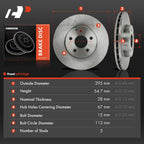 Front Disc Brake Rotors for Mercedes-Benz E320 E350 E500 (2003-2009)