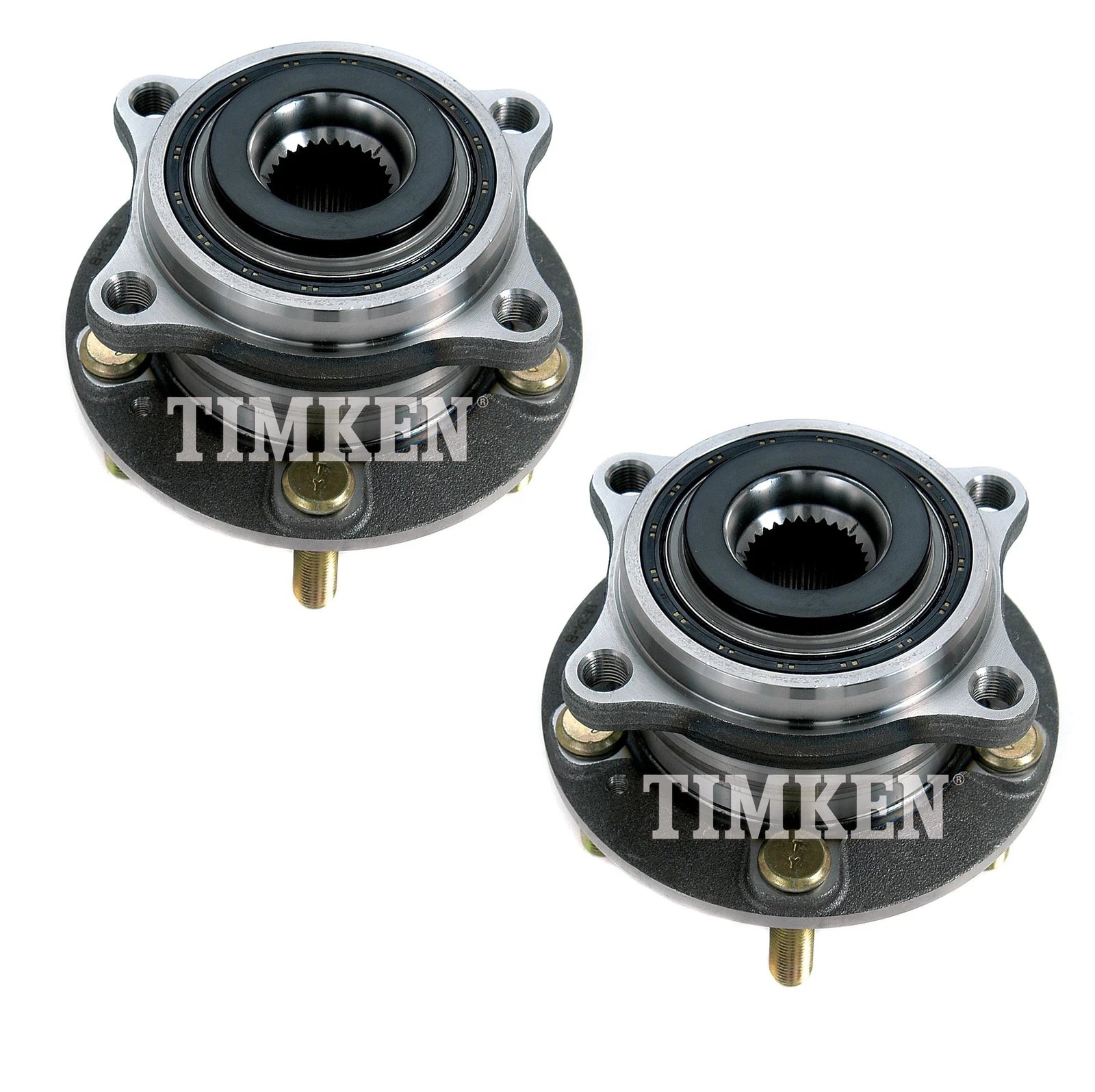 Set of 2 Front Timken Wheel Bearing and Hub Assemblies for Hyundai Kia (AWD)