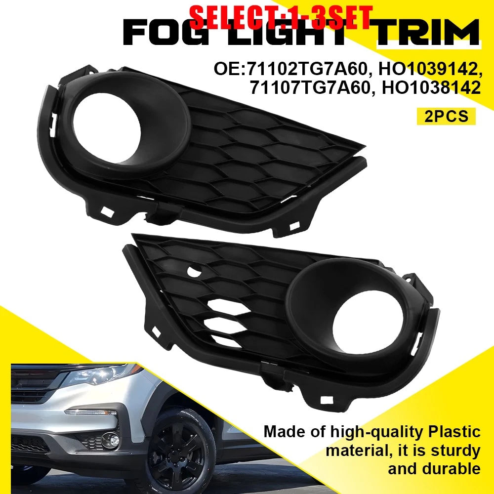 Fog Light Cover Set of 2 for Honda Pilot (2019–2022)
