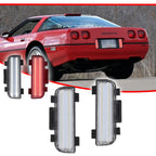 2X Clear White LED Rear Tailgate Reverse Lights for Corvette C4 (1984–1990)
