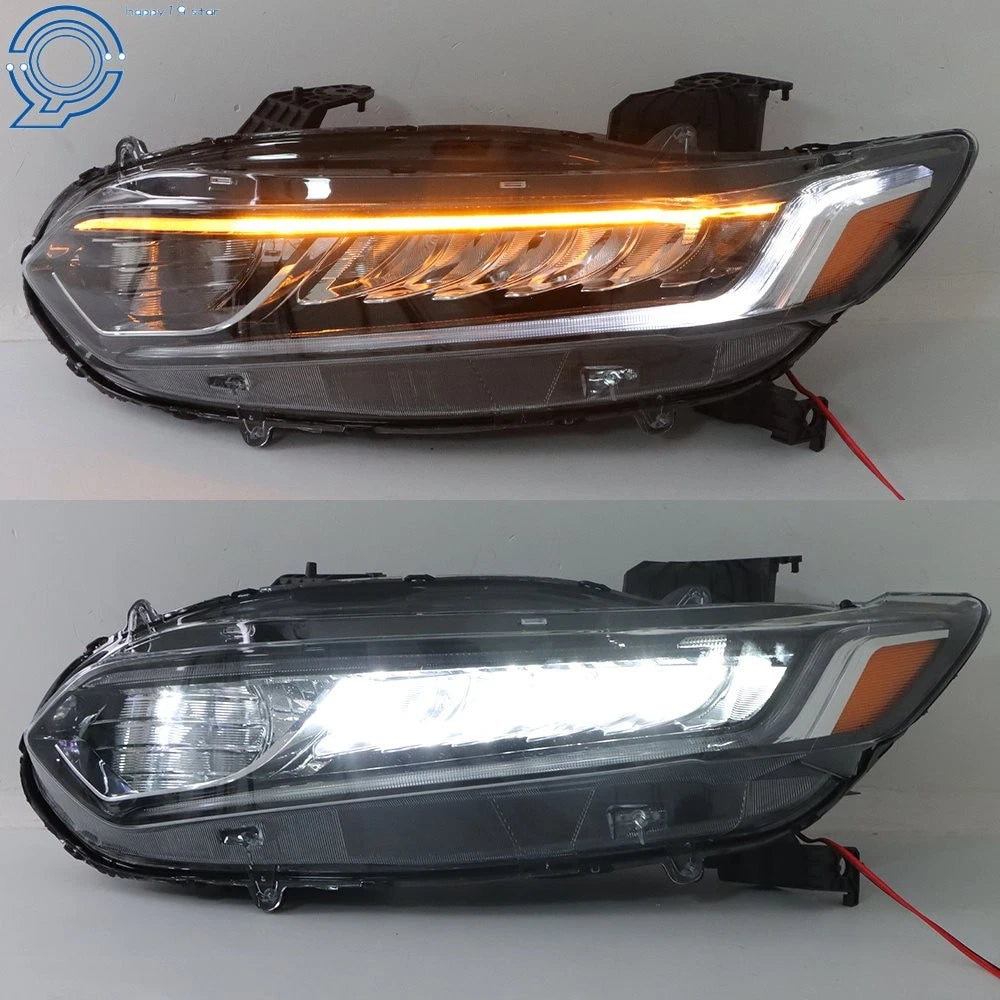Set of 2 Halogen Headlights with LED for Honda Accord Sedan (2018–2020)