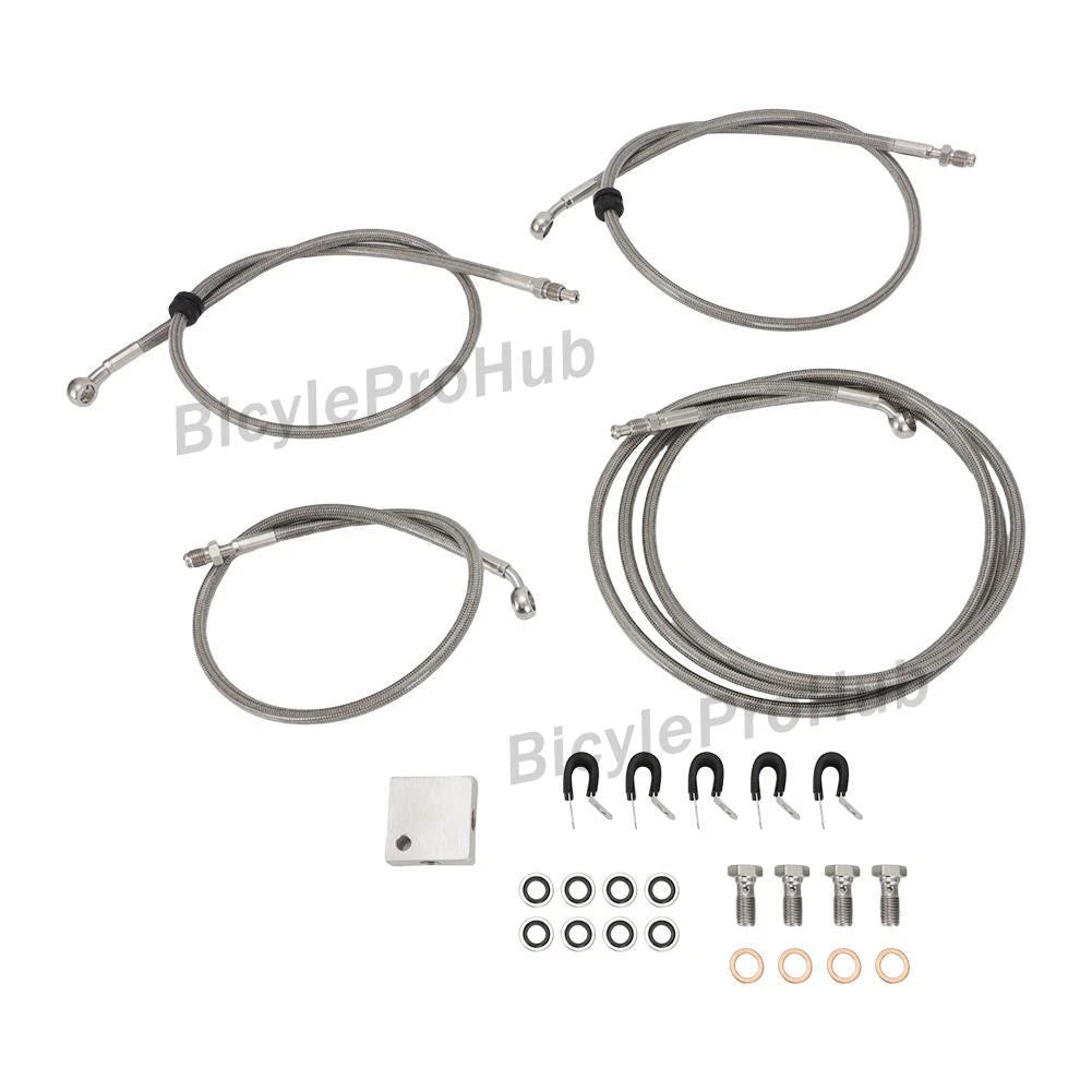 Front Braided Brake Hose Line Kit for Arctic Cat Thundercat 1000 (2008–2010)