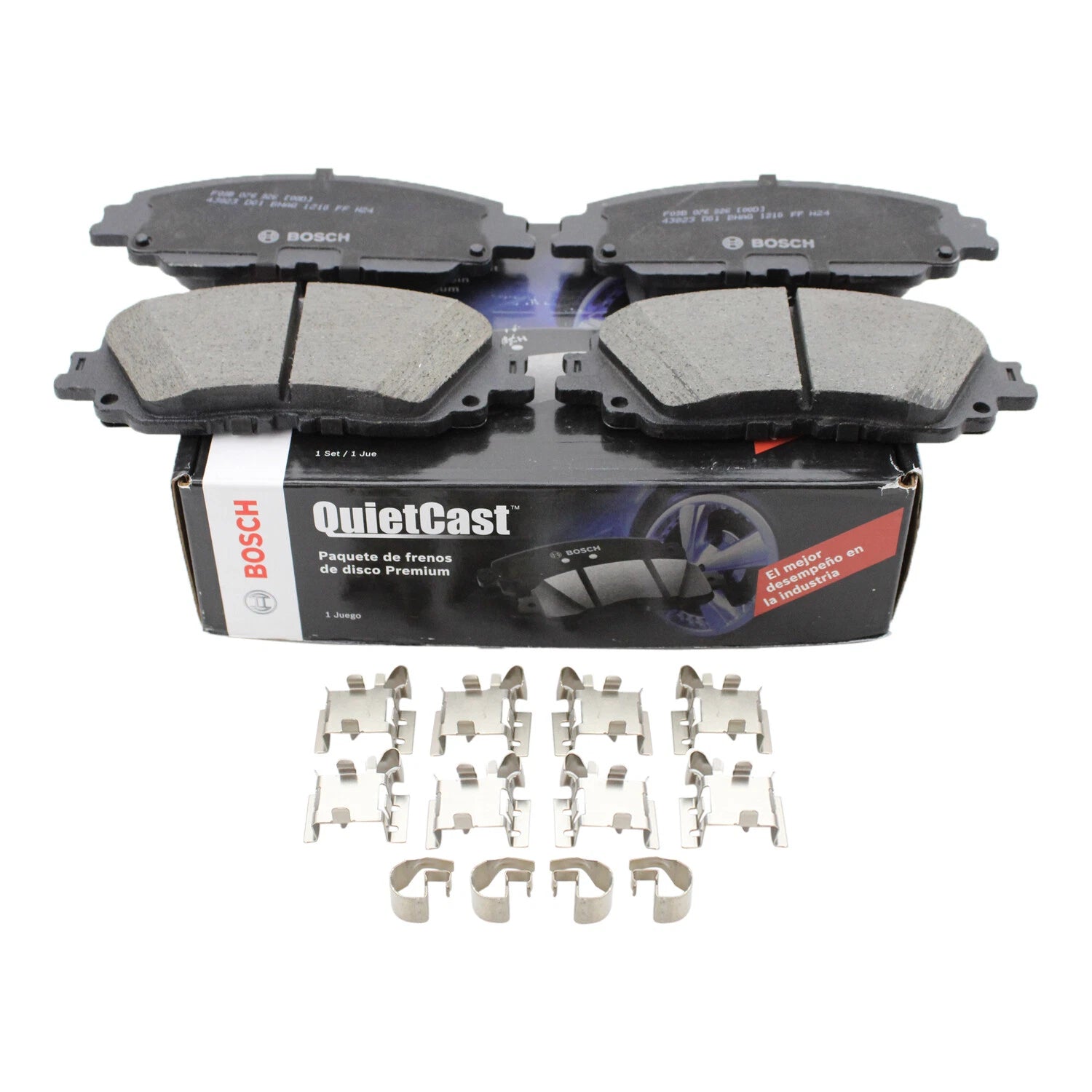 Set of 4 Bosch QuietCast Front Ceramic Brake Pads for ES300h ES350 Avalon Camry RAV4 (2013–2023)