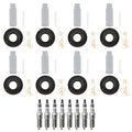 Set of 8 NGK Ruthenium HX Spark Plugs & Coil Boots for F-150, Mustang (2011–2021)