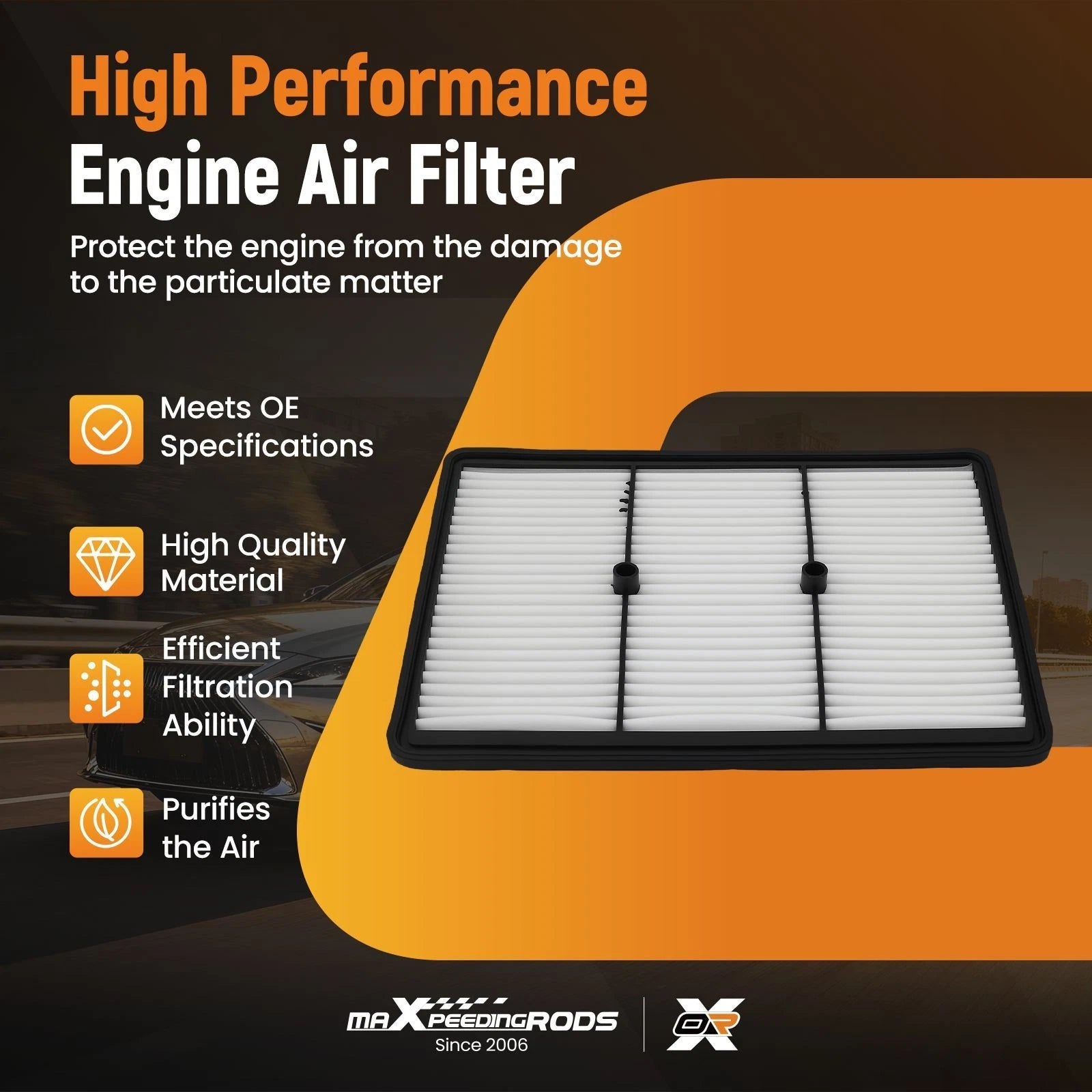 Engine Air Filter for Hyundai Ioniq 1.6L (2017–2022) PA99284 WA10770 CA12841