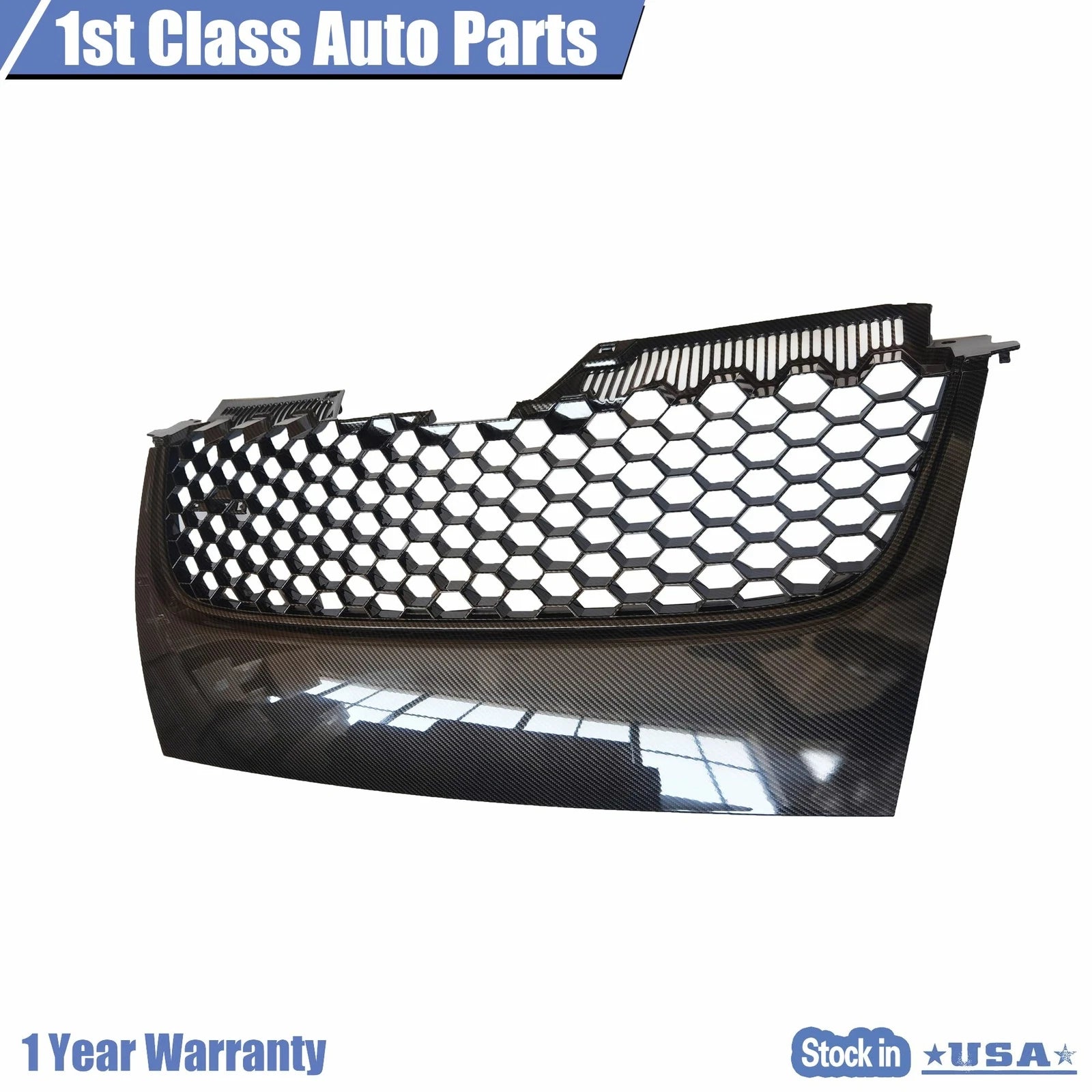 Carbon Fiber Print Hex Mesh Grille for VW MK5 Jetta/GLI/GTI (2006–2009)