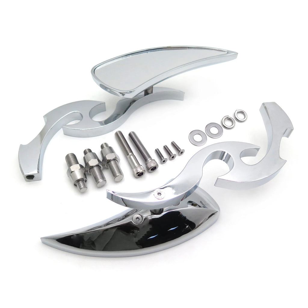 Chrome Billet Running Blade Mirrors for Harley XL Ultra Glide Road King