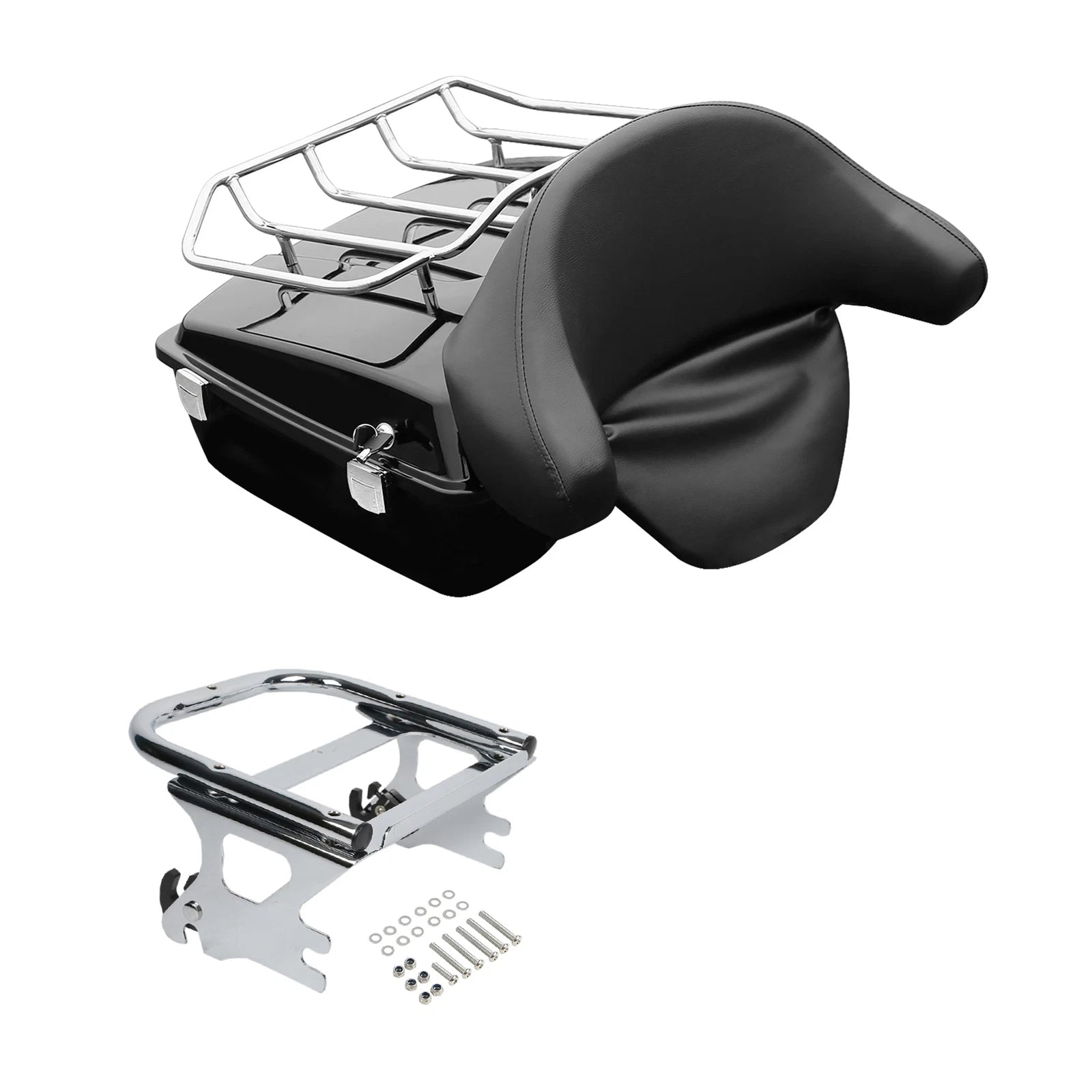 Trunk Backrest Pad Mount Rack for Harley Road King (1997–2008)