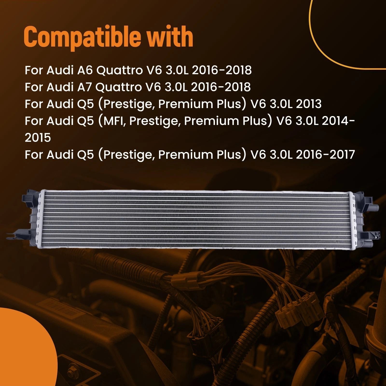 Aluminum Radiator Assembly for Audi A6 A7 S4 S5 S6 S7 (2013–2018)