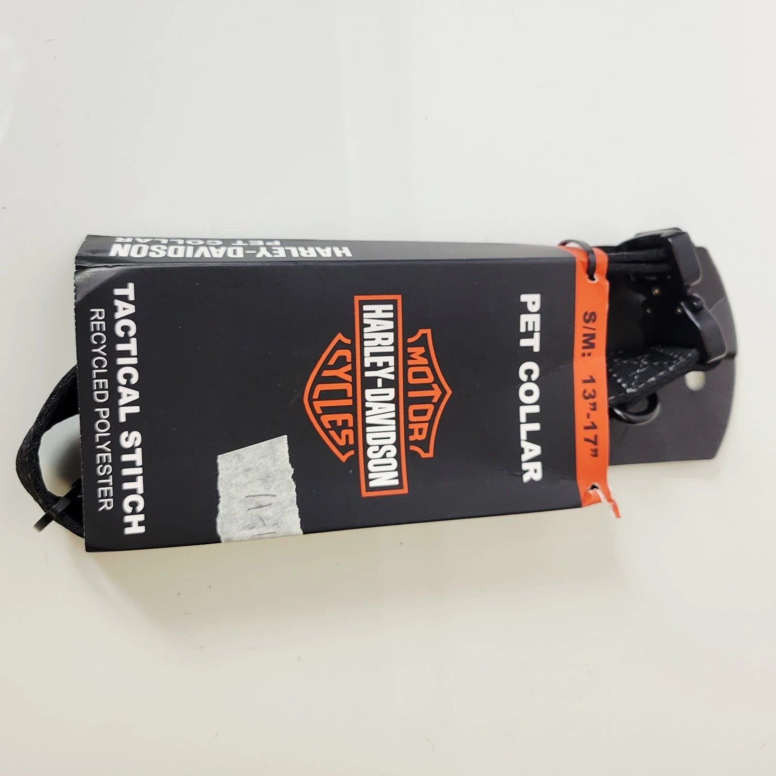 Medium Black Nylon Dog Pet Collar for Harley-Davidson (MPC001-08-M)