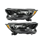 Headlight Assembly Halogen Black for Honda CR-V (2017–2022) Left & Right