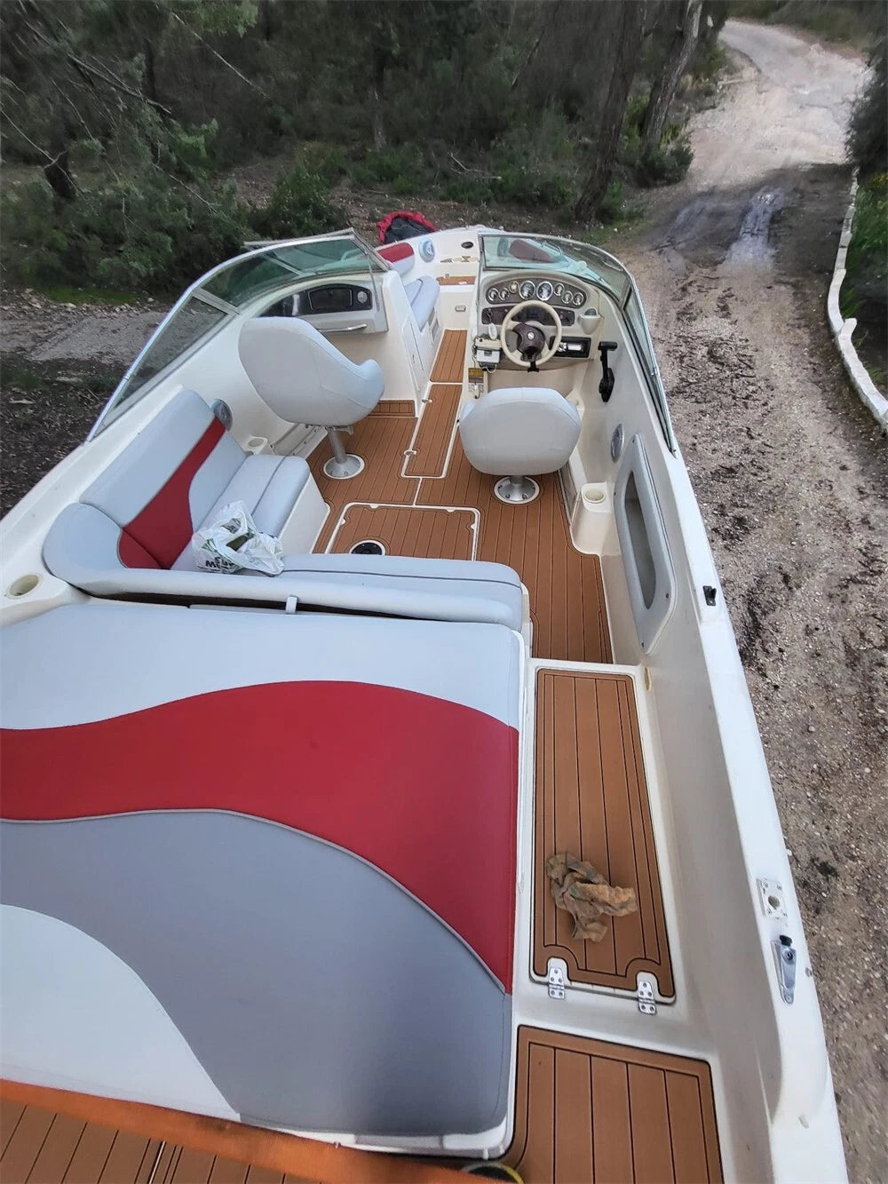EVA Faux Foam Teak Deck Floor Pad for Rinker Captiva 212 (2003)