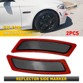 Pair Smoked Front Bumper Side Marker Reflectors for BMW 5 Series (2011–2016)