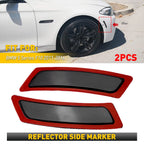 Pair Smoked Front Bumper Side Marker Reflectors for BMW 5 Series (2011–2016)