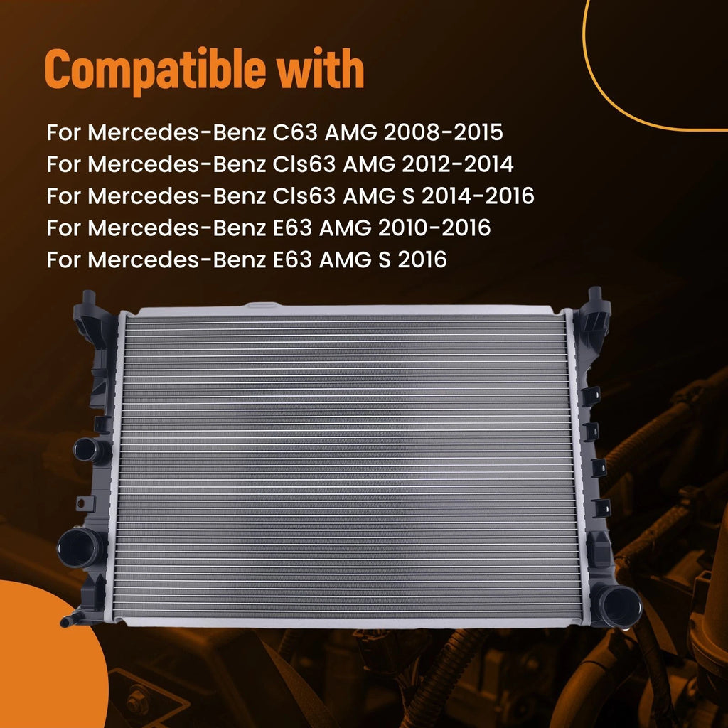 Cooling Radiator Assembly for Mercedes-Benz C63 E63 AMG (2008–2016) Aluminum