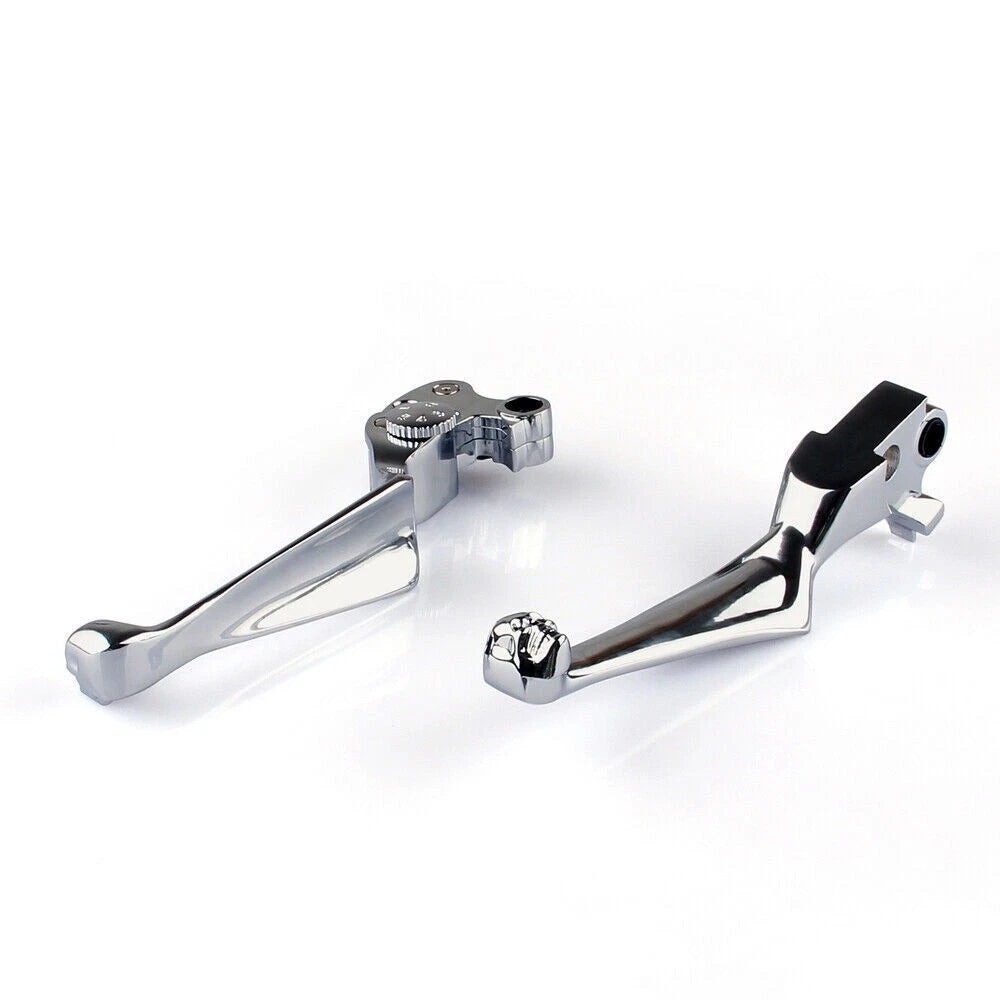 Brake Clutch Levers for Harley Dyna Road King FLHR Softail Springer (Chrome)