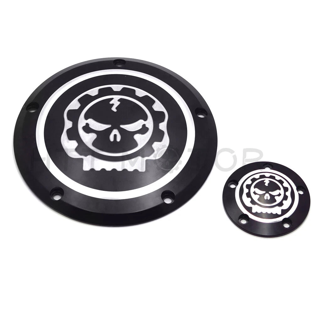 Gear Skull Derby Timer Cover for Harley Dyna Sportster XL 883 1200 (2004–2023)