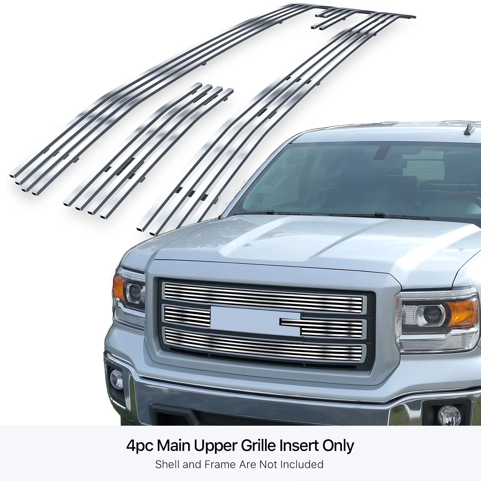 Stainless Chrome Billet Grille Insert for GMC Sierra 1500 (2014-2015)