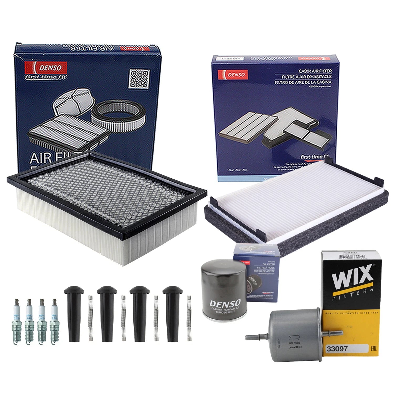 Tune Up Kit with 4 Spark Plugs & Boots for Ford Escape, Tribute (2001–2008)