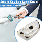 Set of 4 TPU Remote Key Fob Covers for BMW 3 4 5 6 7 Series