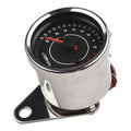 Tachometer for Motorcycle (DC 12V, 6.5cm Diameter, Glass Top, Stainless Steel)