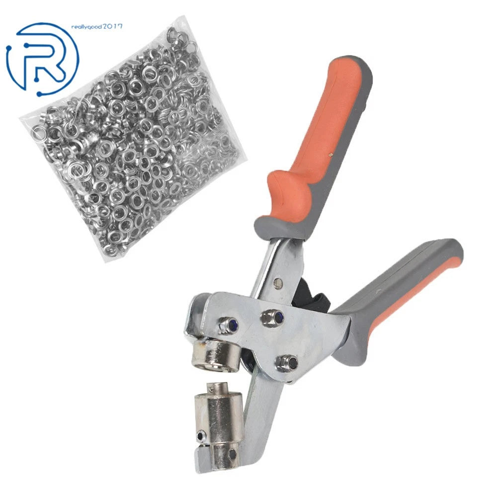 500 Silver Grommets for Handheld Hole Punch Pliers Press Tool