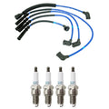 NGK Wire Set & Denso 4 Iridium TT Spark Plugs for Mazda 626 GT (1986–1987)