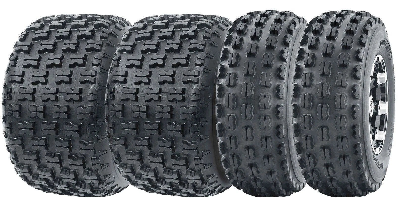 Set of 4 WANDA Sport ATV Tires 19x7-8 & 20x10-9 for ATV